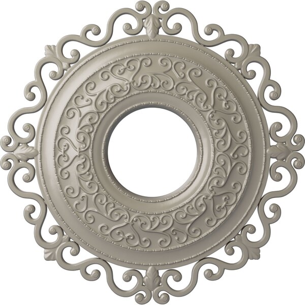 Ekena Millwork Orrington Ceiling Medallion (Fits Canopies up to 6 1/4"), 22"OD x 6 1/4"ID x 1 3/4"P, Pearl White CM22ORPWS - main